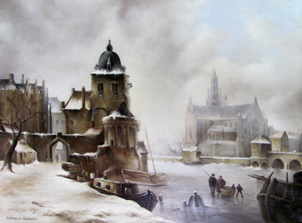 Картина Зимний голландский пейзаж