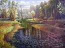 Картина «Озеро в лесу», художник Петрич А., 0 грн.
