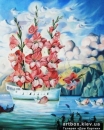 Картина «Парусник в цветах», художник Симоненко Елена, 0 грн.