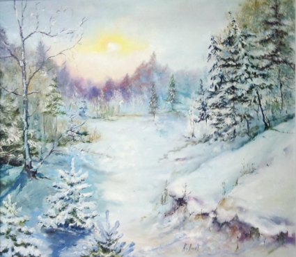 Картина Зимний лес