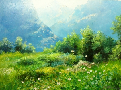 Картина Весна в Альпах