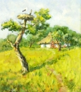 Картина «Пейзаж с хаткой», художник Бондарь, 0 грн.