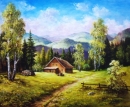 Картина «Дом в горах», художник Рожок Тамара, 0 грн.