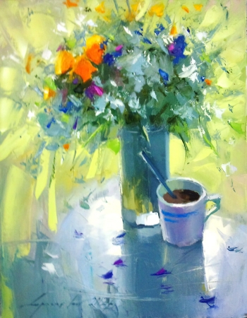 Картина Сонячні квіти з ароматом кави