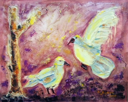 Картина Два голубя (Выставка)