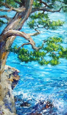 Картина Сосна у берега