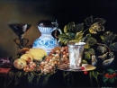 Картина «Натюрморт с веточкой малины», художник Кливаденко Анатолий, 0 грн.