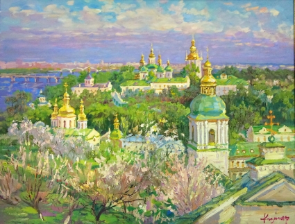 Картина Вид на монастырь