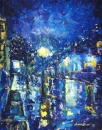 Картина «Ночная улица», художник Милокост Марина, 0 грн.