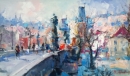 Картина «Прага, весна. Карлов мост», художник Петровский Виталий, 0 грн.