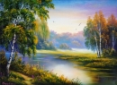 Картина «Березы на берегу реки», художник Сенив Катерина, 0 грн.