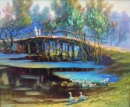 Картина «Біля річки», художник Богданец Николай, 0 грн.
