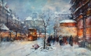 Картина «Зимний вечер. Париж», художник Петровский Виталий, 0 грн.