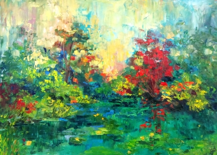 Картина Осенний пруд (Выставка)