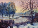 Картина «Зима на реке (Выставка)», художник Лупич Оксана, 0 грн.