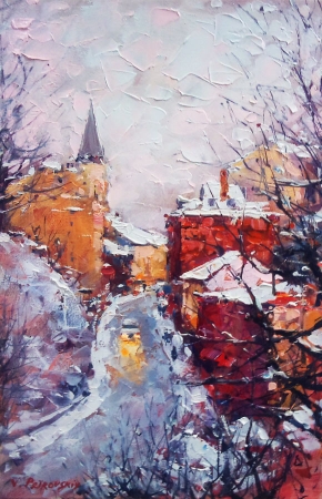 Картина Зима в Киеве