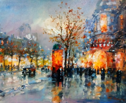 Картина Бульвар Сен-Мартин. Париж