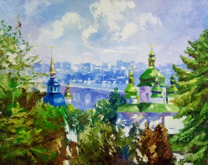 Картина Выдубицкий монастырь