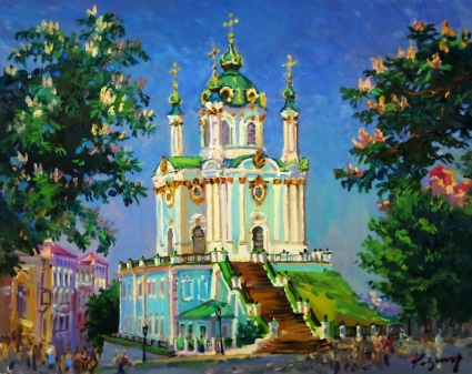 Картина Андреевская церковь