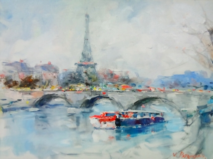 Картина Набережная Сены. Париж