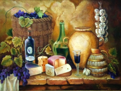 Картина Натюрморт с вином