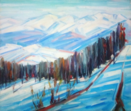 Картина Зимний карпатский пейзаж