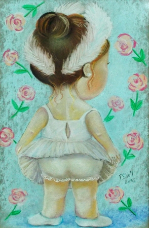 Картина Балеринка (пастель)