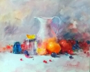 Картина «Белый кувшин и фрукты», художник Петровский Виталий, 0 грн.