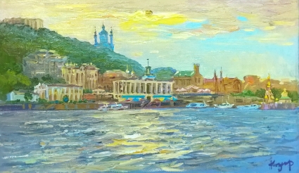 Картина Київ. Річковий порт