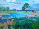 Картина «Весенние разливы», художник КС, 0 грн.