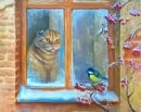Картина «За окном», художник Доброчинская Ксения, 0 грн.