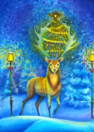 Картина Рождественский олень