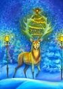 Картина «Рождественский олень», художник Доброчинская Ксения, 0 грн.
