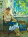 Картина «Девушка с веером», художник Маковецкий Дмитрий, 0 грн.