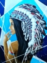Картина «Девушка с перьями», художник Ключковская Марина, 0 грн.