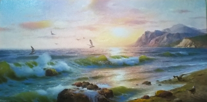 Картина Рассветное море