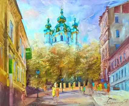 Картина Андреевская церковь
