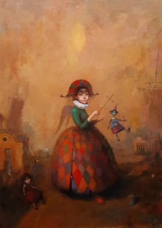 Картина Коломбина с куклой