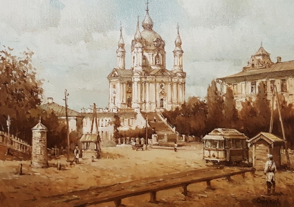 Картина Андреевская церковь. Киев