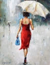 Картина «Lady in red (2)», художник Самчук Ольга, 0 грн.