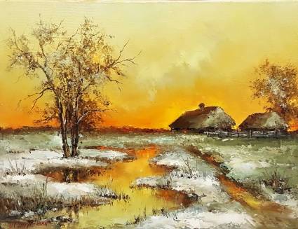 Картина Зимовий світанок