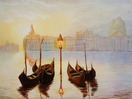 Картина Рассвет. Венеция
