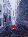 Картина «Красный зонт», художник Танский А.Д., 0 грн.