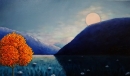 Картина «Рассвет с красным деревом», художник Жук Ганна, 0 грн.