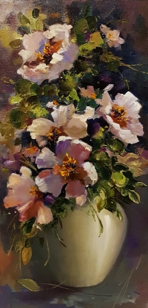 Картина Квіти у порцеляні