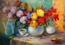 Картина «Квіти до чаю», художник Бесмертная Оксана, 0 грн.