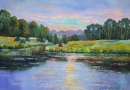 Картина «Захід Сонця над рікою», художник Гусельникова Людмила, 9000 грн.