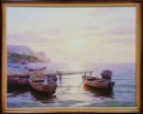 Картина «Лодки на рассвете», художник Доняев Александр, 0 грн.