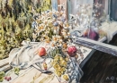 Картина «Ромашки на вікні», художник Лилиана Остроушко, 0 грн.