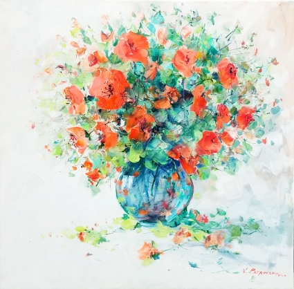 Картина Букет с красными цветами